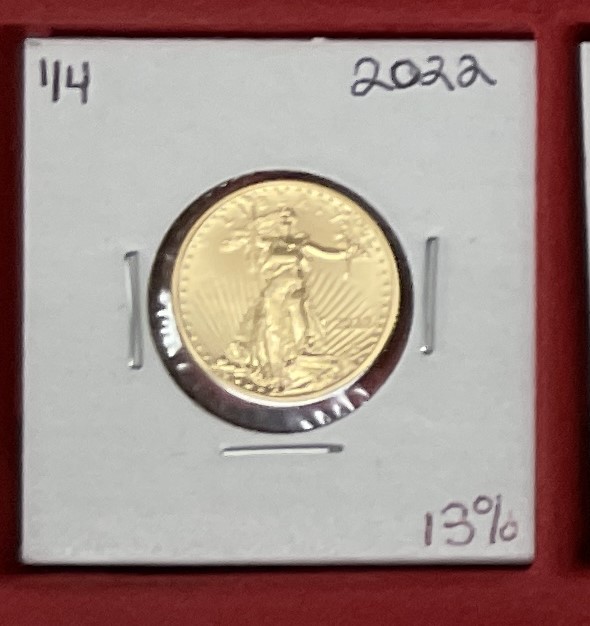 1/4 oz Gold American Eagle U.S - SKU #676 Empty Mint Box 