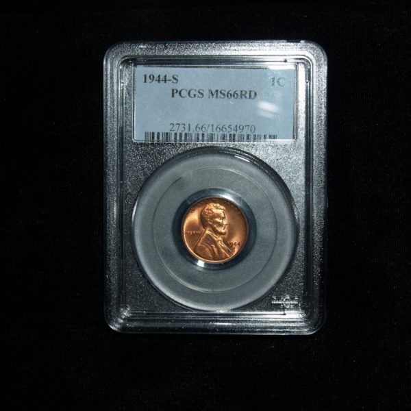 1944-S Wheat Penny in MS66 RD PCGS