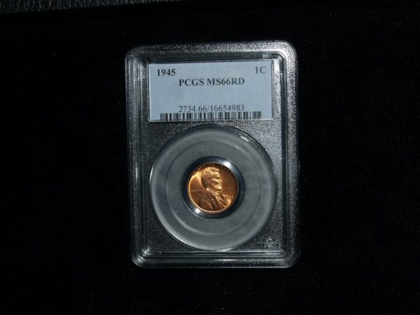 1945 Wheat Penny in MS66 RD PCGS