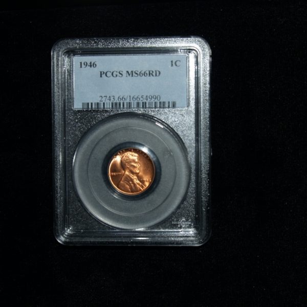 1946 Wheat Penny in MS66 RD PCGS