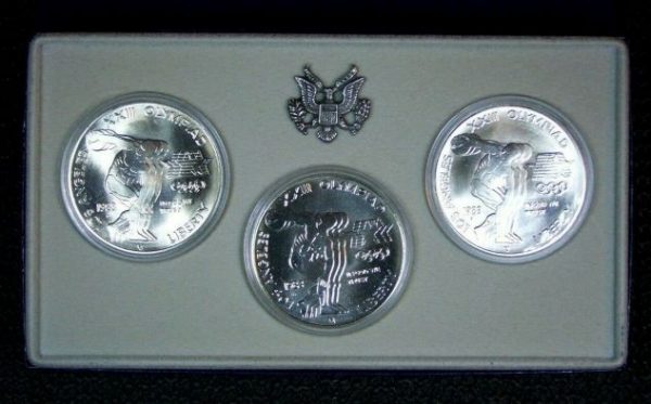 1983 Olympic Uncirculated Commemorative 3 Coin Set