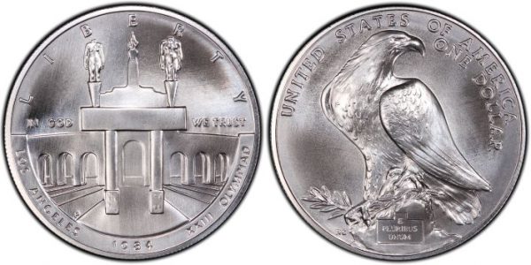 1984-P Olympic Uncirculated Commemorative Silver Dollar