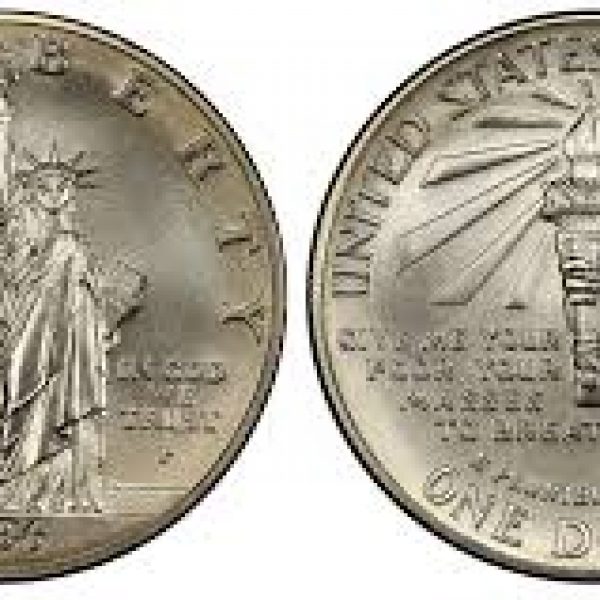 1986 Statue of Liberty Uncirculated Commemorative Silver Dollar 