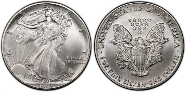 1992 Uncirculated Silver Eagle
