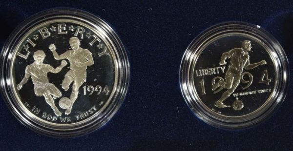 1994 World Cup Proof Commemorative 2 Coin Set