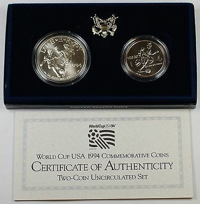 1994 World Cup Uncirculated Commemorative 2 Coin Set • Steinmetz Coins &  Currency