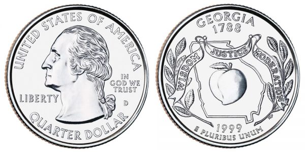 1999 Georgia State Single Quarter Denver Mint!