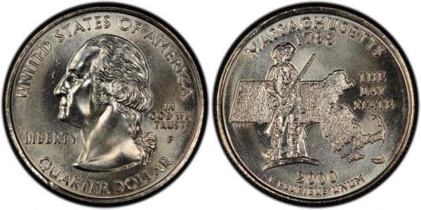 2000 Massachusetts State Single Quarter Philadelphia Mint!