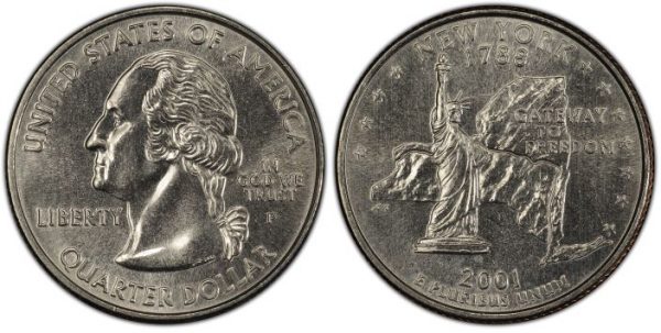 2001 New York State Single Quarter Philadelphia Mint!