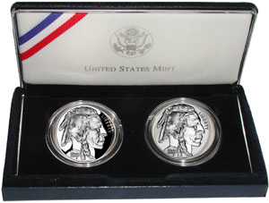 2001 Two Coin Buffalo Commemorative