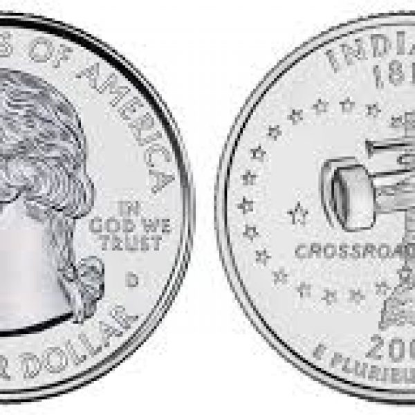 2002 Indiana State Single Quarter Denver Mint!