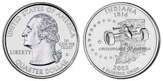 2002 Indiana State Single Quarter Denver Mint!