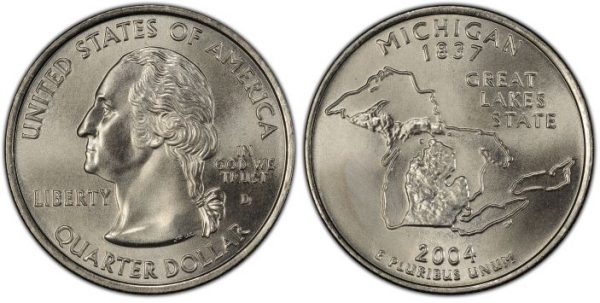 2004 Michigan State Quarter Roll Denver Mint!