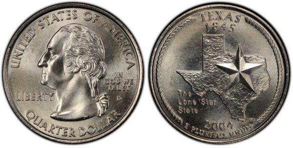 2004 Texas State Single Quarter Denver Mint!