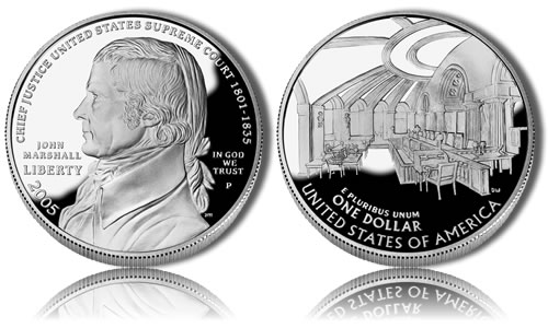 2005 John Marshall Proof Commemorative Silver Dollar