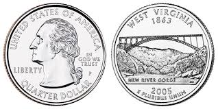 2005 West Virginia State Single Quarter Philadelphia Mint!