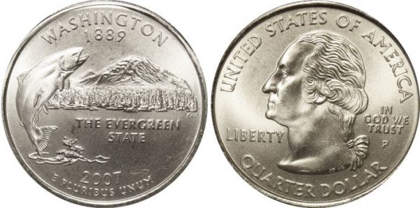 2007 Washington State Single Quarter Philadelphia Mint!