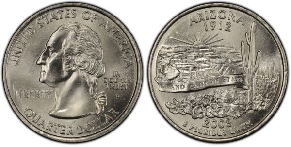 2008 Arizona State Single Quarter Philadelphia Mint!