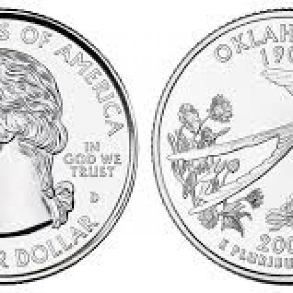 2008 Oklahoma State Quarter Roll Denver Mint!
