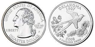 2008 Oklahoma State Quarter Roll Philadelphia Mint!