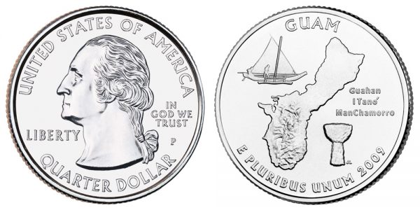 2009 Guam State Single Quarter Philadelphia Mint!
