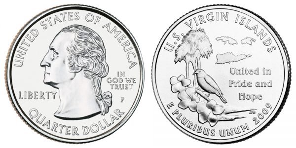 2009 US Virgin Islands State Quarter roll Philadelphia Mint