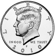2010 Kennedy Half Dollar D mint mark