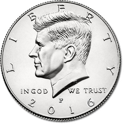 2016 Kennedy Half Dollar P mint mark
