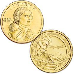 Mint Sequoyah Money 2017 P&D Sacagawea Native American Indian One Dollar U.S 