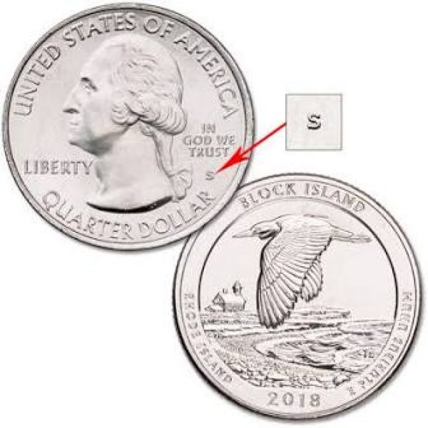 2018 Block Island National Park Single Quarter - San Francisco
