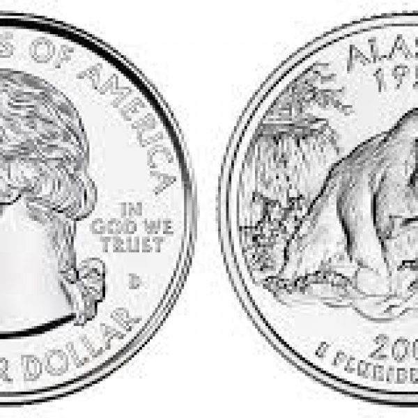 2008 Alaska State Single Quarter Denver Mint!
