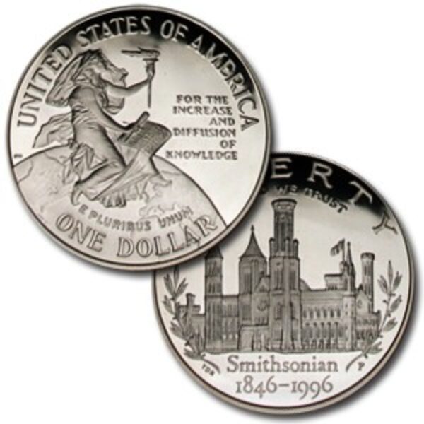 1996 Smithsonian Anniversary Commemorative Coin Proof