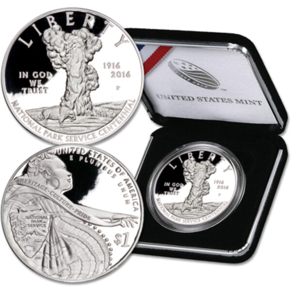 2016 National Park 100th  Proof Dollar