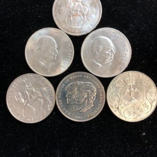 Churchill UK Crowns 6 coins!