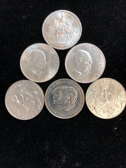 Churchill UK Crowns 6 coins!