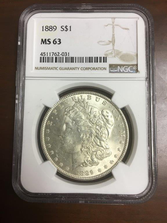 1889  MS63 Morgan Dollar NGC