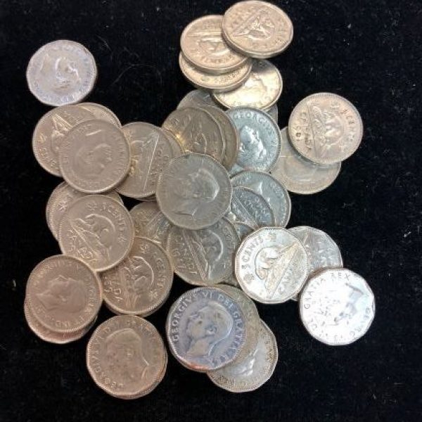 Full Roll of Canadian George VI Nickels (40 coins)