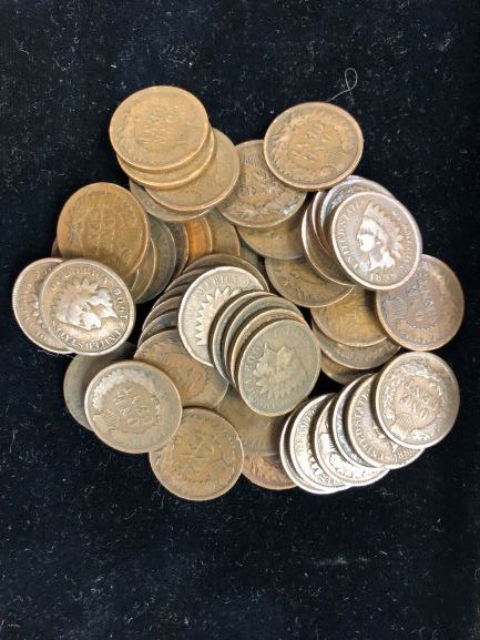 Bulk Indian Head Pennies  (50 coins!)