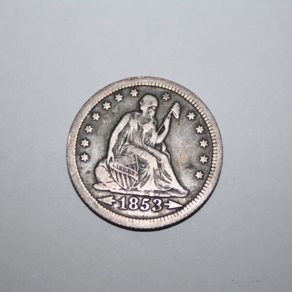 1853 Seated Liberty Quarter with Arrows & Rays