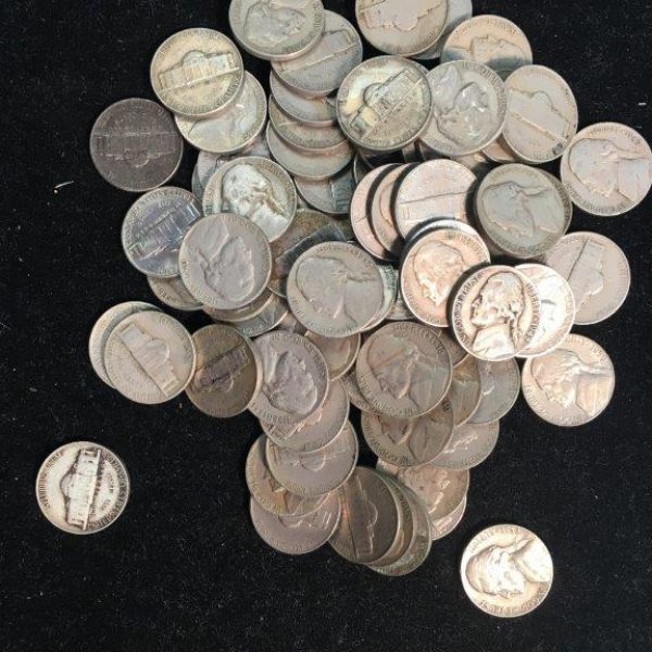 Mixed lot of 1000 Pre 1960 Jefferson Nickels. (1940-1959)