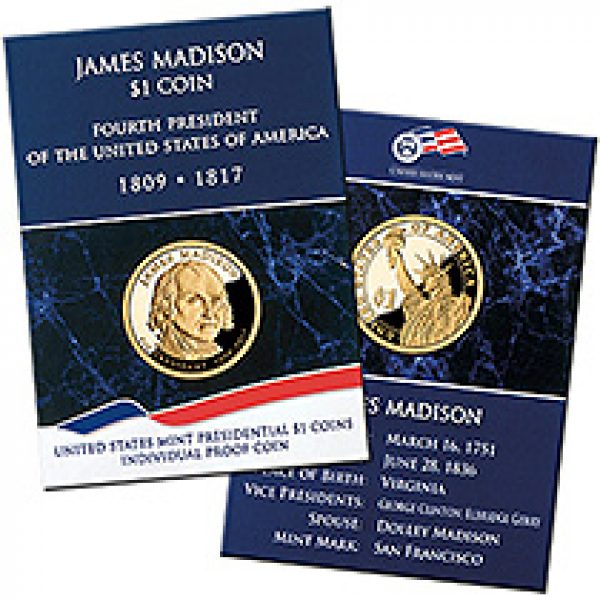 2007 Proof James Madison Dollar