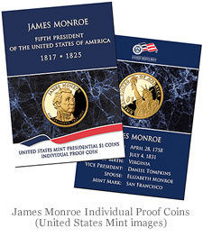 2008 Proof James Monroe Dollar