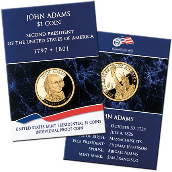 2007 Proof John Adams Dollar