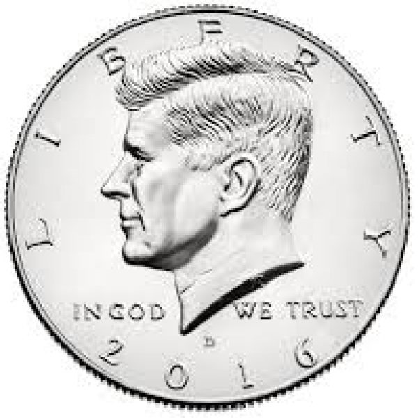 2016 Kennedy Half Dollar D mint mark