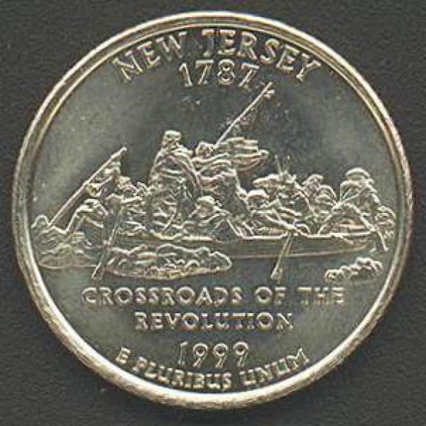 1999 New Jersey State Quarter Roll Philadelphia mint