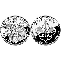 2010 Boy Scouts of America Centennial Proof Silver Dollar Commemorative!