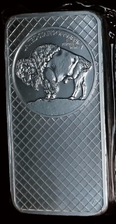 Silvertowne Buffalo 10oz .999 Silver Bar - Image 2