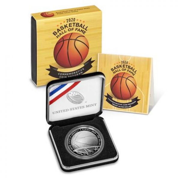 2020 Basketball Proof Commemorative Silver Dollar 