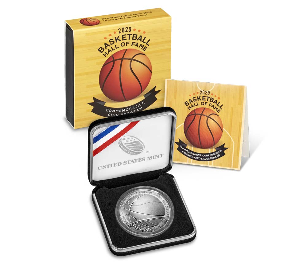 2020 Basketball Unc Commemorative Silver Dollar