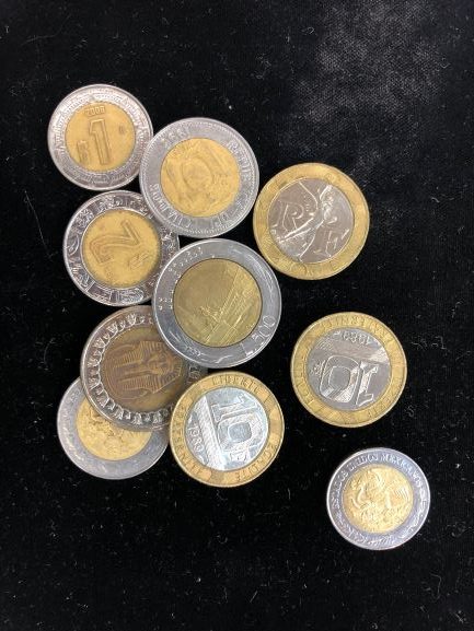 Bimetallic Coins Lot (10 coins)